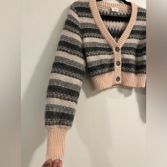 Aritzia Wilfred Cadence Fair Isle Wool Mohair Cardigan Size XS - Picture 6 of 12